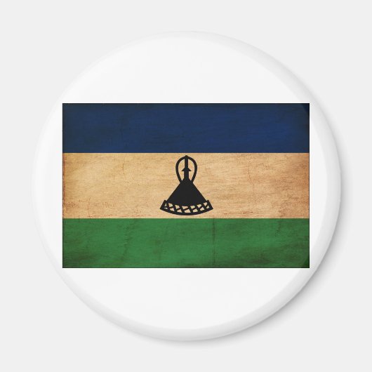 Lesotho Flag Magneet (Voorkant)