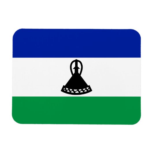 Lesotho Flag Magneet (Horizontaal)