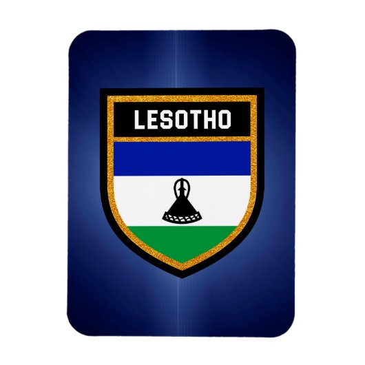 Lesotho Flag Magneet (Verticaal)
