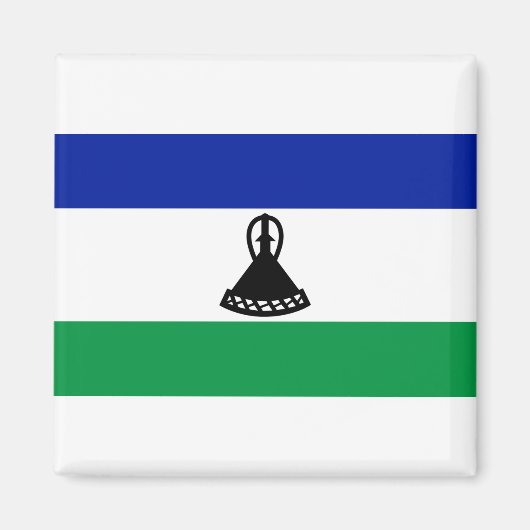 Lesotho Flag Magneet (Voorkant)