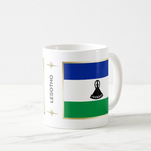 Lesotho Flag + Map Mok (Voorkant rechts)
