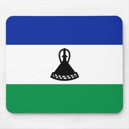 Lesotho Flag Mousepad Muismat (Voorkant)