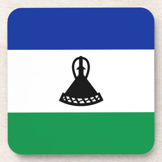 Lesotho Flag Onderzetter (Voorkant)