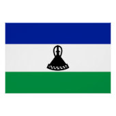Lesotho Flag Perfect Poster (Voorkant)