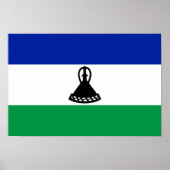 Lesotho Flag Poster (Voorkant)