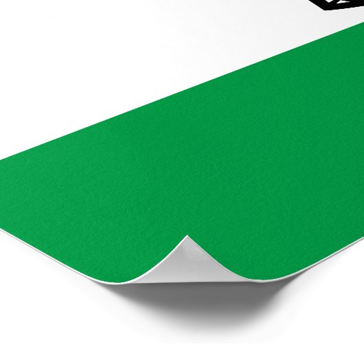 Lesotho Flag Poster (Hoek)