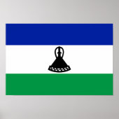 Lesotho Flag Poster (Voorkant)