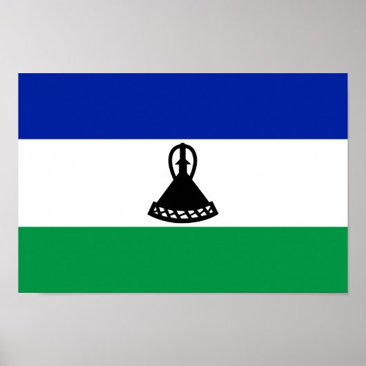 Lesotho Flag Poster (Voorkant)