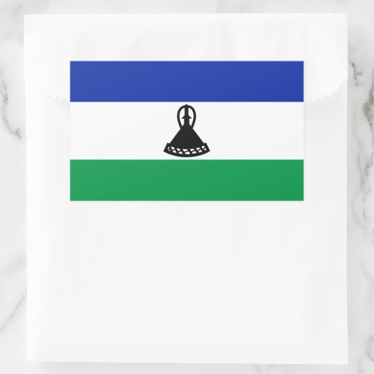 Lesotho Flag Rechthoekige Sticker (Tas)