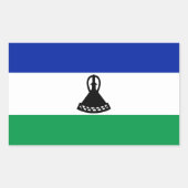 Lesotho Flag Rechthoekige Sticker (Voorkant)