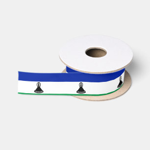 Lesotho Flag Satijnen Lint