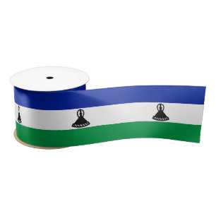 Lesotho Flag Satijnen Lint
