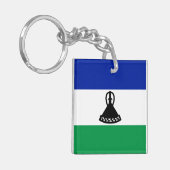 Lesotho Flag Sleutelhanger (Voorkant Links)