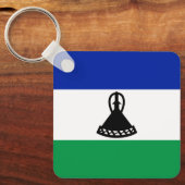 Lesotho Flag Sleutelhanger (Voorkant)