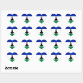 Lesotho Flag Splendid Patriotic Hart Sticker (Vel)