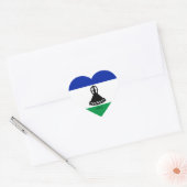 Lesotho Flag Splendid Patriotic Hart Sticker (Envelop)