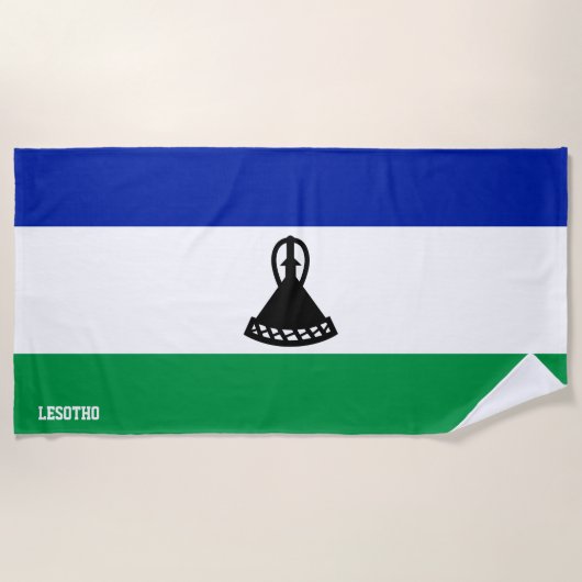 Lesotho Flag Splendid Patriotic Strandlaken (Voorkant)