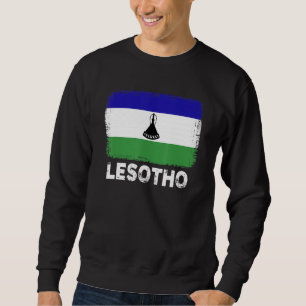 Lesotho Flag steunt Lesotho Mensen Vrouwen Mannen Trui