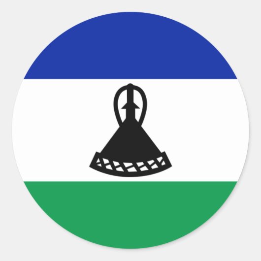 Lesotho Flag Sticker (Voorkant)