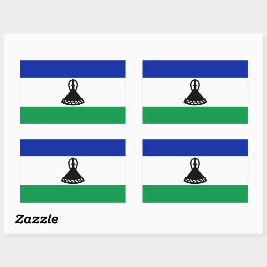 Lesotho Flag Sticker (Vel)