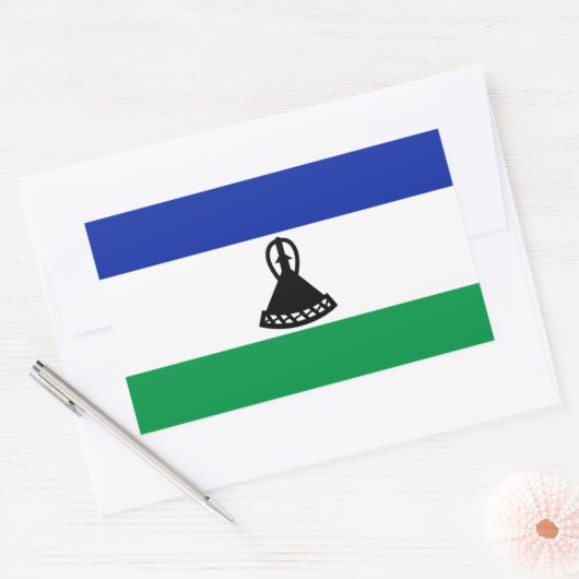 Lesotho Flag Sticker (Envelop)