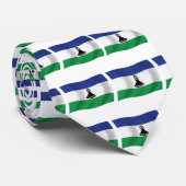 Lesotho Flag Stropdas (Opgerold)