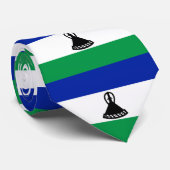 Lesotho Flag Stropdas (Opgerold)