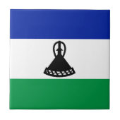 Lesotho Flag Tegeltje (Voorkant)