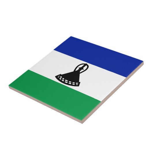 Lesotho Flag Tegeltje (Zijkant)