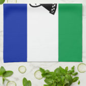 Lesotho Flag Theedoek (Gevouwen)