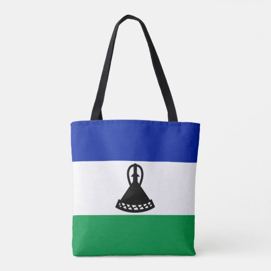 Lesotho Flag Tote Bag (Achterkant)