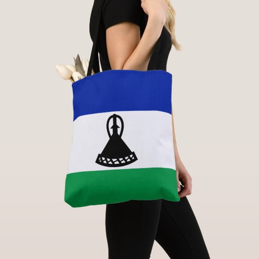 Lesotho Flag Tote Bag (Dichtbij)
