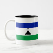 Lesotho Flag Tweekleurige Koffiemok (Links)