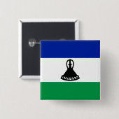 Lesotho Flag Vierkante Button 5,1 Cm (Voorkant /achterkant)