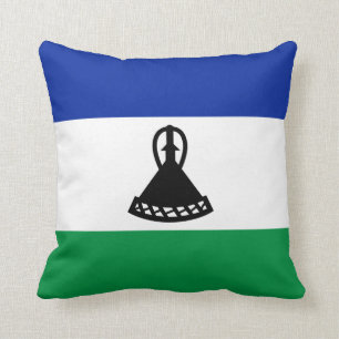 Lesotho Flag x Flag Pillow Kussen