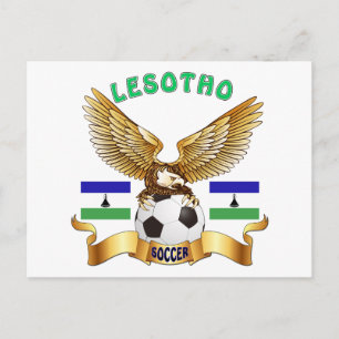 Lesotho Football Design Briefkaart