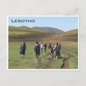 lesotho herders briefkaart (Voorkant)