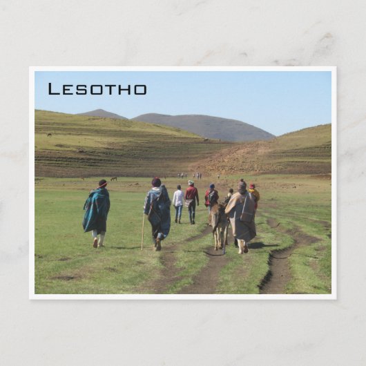 lesotho herders briefkaart (Voorkant)
