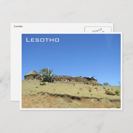 lesotho hut briefkaart (Voorkant / Achterkant)