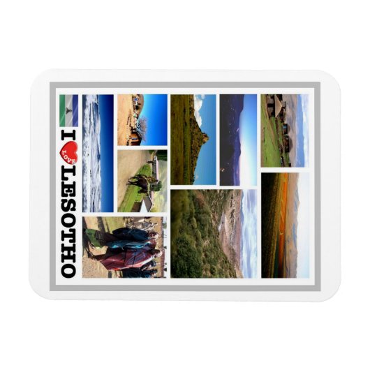 Lesotho - Ik hou van - Magneet (Horizontaal)