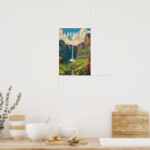 Lesotho Illustratie Reis Kunst Vintage Poster (Keuken)