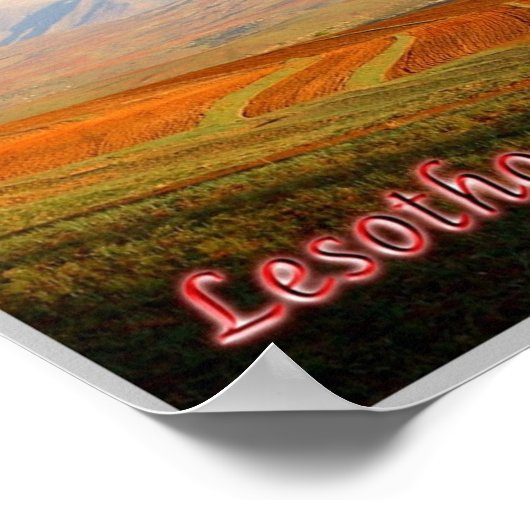 Lesotho - Landschap - Poster (Hoek)