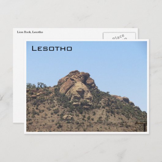 lesotho lion rock briefkaart (Voorkant / Achterkant)