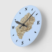 Lesotho Map Clock Ronde Klok (Hoek)