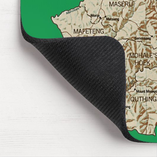 Lesotho Map Mousepad Muismat (Hoek)