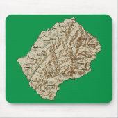 Lesotho Map Mousepad Muismat (Voorkant)