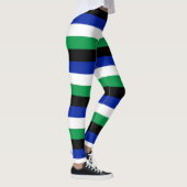 Lesotho National Flag Colors Horizontal Striped Leggings (Rechts)