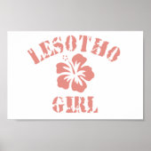 Lesotho Pink Girl Poster (Voorkant)