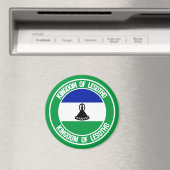 Lesotho Round Emblem Magneet (Insitu (Vaatwasser))