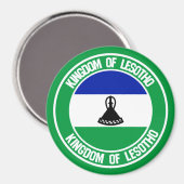 Lesotho Round Emblem Magneet (Voorkant / Achterkant)
